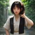 蜜桃传媒技术总监赵子轩头像，科技感形象，背景为服务器机房蓝光环境